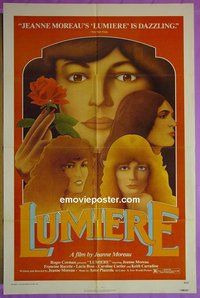 Q087 LUMIERE one-sheet movie poster '76 Jeanne Moreau