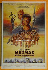 Q096 MAD MAX BEYOND THUNDERDOME one-sheet movie poster '85 Mel Gibson