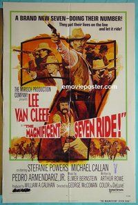 Q102 MAGNIFICENT 7 RIDE one-sheet movie poster '72 Lee Van Cleef