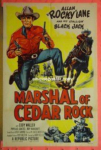 Q132 MARSHAL OF CEDAR ROCK one-sheet movie poster '53 Rocky Lane