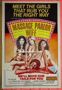 Q144 MASSAGE PARLOR WIFE one-sheet movie poster '71 Right Way Rubbing!