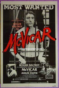 Q151 McVICAR one-sheet movie poster '81 Roger Daltrey