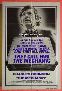 Q153 MECHANIC one-sheet movie poster '72 Charles Bronson, Vincent
