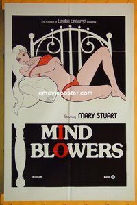 Q166 MIND BLOWERS one-sheet movie poster '77 cool pop sexploitation art!