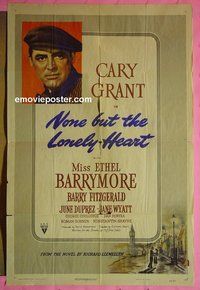 Q262 NONE BUT THE LONELY HEART one-sheet movie poster '44 Cary Grant
