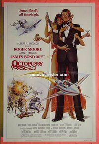 Q274 OCTOPUSSY one-sheet movie poster '83 Moore as James Bond