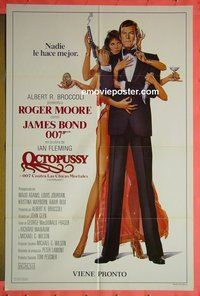 Q276 OCTOPUSSY style B advance Spanish one-sheet movie poster '83 Bond