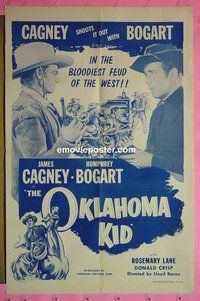 Q282 OKLAHOMA KID one-sheet movie poster R56 Cagney, Bogart