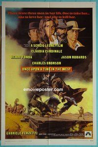 Q300 ONCE UPON A TIME IN THE WEST one-sheet movie poster '68 Leone