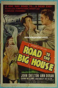 Q473 ROAD TO THE BIG HOUSE one-sheet movie poster '48 John Shelton