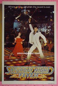 Q505 SATURDAY NIGHT FEVER teaser one-sheet movie poster '77 John Travolta