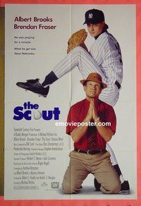 Q526 SCOUT DS one-sheet movie poster '94 baseball, Brendan Fraser