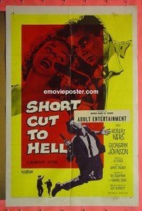 Q567 SHORT CUT TO HELL one-sheet movie poster '57 James Cagney