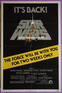 Q630 STAR WARS 1sh movie poster R81 George Lucas, Ford