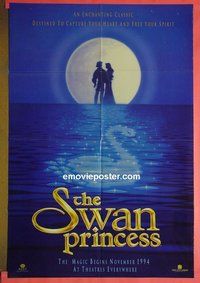 Q677 SWAN PRINCESS DS advance one-sheet movie poster '94 animated cartoon