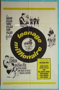 Q704 TEENAGE MILLIONAIRE military one-sheet movie poster '61 Jimmy Clanton