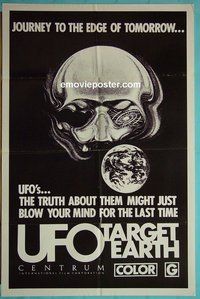 Q785 UFO TARGET EARTH one-sheet movie poster '74 blow your mind!
