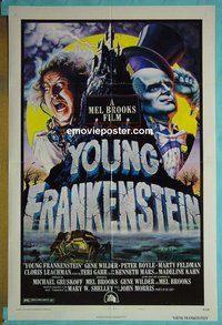 Q918 YOUNG FRANKENSTEIN style B one-sheet movie poster '74 Mel Brooks