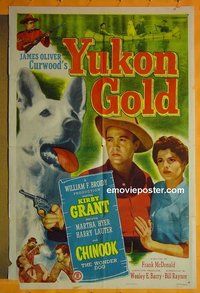 Q924 YUKON GOLD one-sheet movie poster '52 Kirby Grant