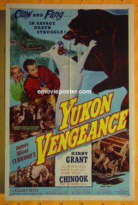 Q925 YUKON VENGEANCE one-sheet movie poster '54 Kirby Grant