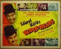 R475 BLOCK-HEADS 1/2sh R47 Stan Laurel & Oliver Hardy