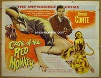 R492 CASE OF THE RED MONKEY style B 1/2sh 55 film noir!