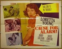 R494 CAUSE FOR ALARM style B half-sheet50 Loretta Young