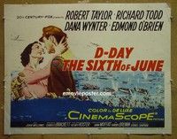 R526 D-DAY THE 6TH OF JUNE half-sheet '56 WWII!
