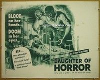 R523 DAUGHTER OF HORROR half-sheet 55 ghoulish monster!