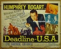 R527 DEADLINE-USA 1/2sh '52 Humphrey Bogart, newspaper