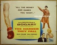 R603 HARDER THEY FALL style B 1/2sh '56 Humphrey Bogart