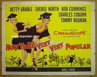 R626 HOW TO BE VERY, VERY POPULAR half-sheet '55 Grable