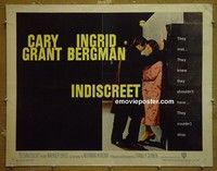 R641 INDISCREET half-sheet '58 Cary Grant, Bergman