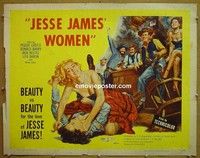 R653 JESSE JAMES' WOMEN half-sheet '54 Peggie Castle