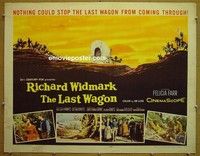 R673 LAST WAGON half-sheet '56 Richard Widmark, Farr