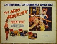 R701 MAD MAGICIAN style B half-sheet '54 Vincent Price