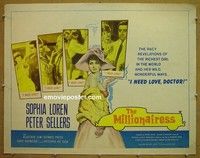 R721 MILLIONAIRESS half-sheet '60 Sophia Loren, Sellers