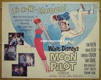 R731 MOON PILOT half-sheet '62 Walt Disney, Tom Tryon