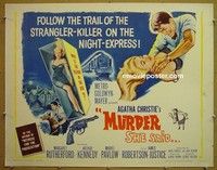 R738 MURDER SHE SAID half-sheet '61 Margaret Rutherford