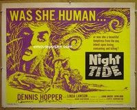R756 NIGHT TIDE signed half-sheet '63 Dennis Hopper