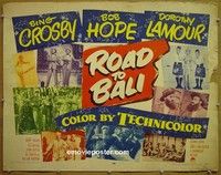 R812 ROAD TO BALI half-sheet '52 Bing Crosby, Bob Hope