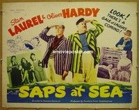 R820 SAPS AT SEA half-sheet R46 Laurel & Hardy!