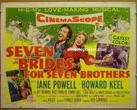 R411 7 BRIDES FOR 7 BROTHERS half-sheet '54 Jane Powell
