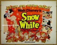 R843 SNOW WHITE & THE 7 DWARFS half-sheet R58 Disney