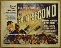 R853 SPLIT SECOND half-sheet '53 Powell film noir!