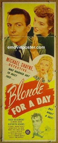 R038 BLONDE FOR A DAY insert '46 Hugh Beaumont