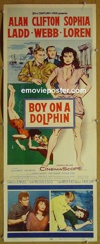 R048 BOY ON A DOLPHIN insert '57 Alan Ladd, Loren