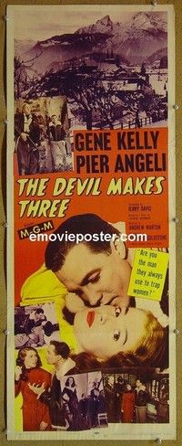 R086 DEVIL MAKES 3 insert '52 Gene Kelly, Pier Angeli
