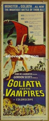 R131 GOLIATH & THE VAMPIRES insert '64 Gordon Scott