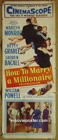 R155 HOW TO MARRY A MILLIONAIRE insert '53 Monroe